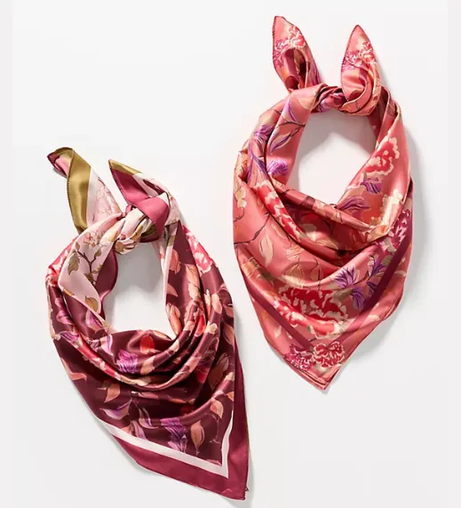 Silky Printed Hair Scarves